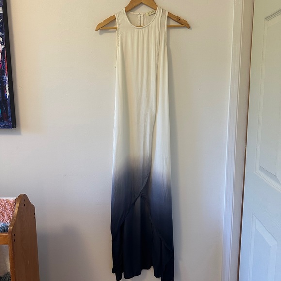 Stark X - Ombré Gradient Maxi Dress with Faux Wrap and Front Slit | Size Small - Picture 1 of 11